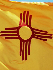 New Mexico flag waving